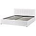 Letto Contenitore Bouclé Montlaur 180 X 200 Cm Bianco - Foto miniatura 4