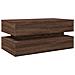 Tavolino Da Soggiorno Con Luci Led Rovere Marrone 90x50x40 Cm - Foto miniatura 3