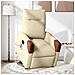 Poltrona Alzapersona Massaggiante Elettrica Crema In Tessuto - Foto miniatura 2