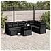 Set Divani Da Giardino 9 Pz Con Cuscini Nero In Polyrattan - Foto miniatura 1