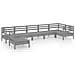 Lusso Casadino -  Set Divani Da Giardino 7 Pz In Legno Massello Di Pino Grigio - Foto miniatura 1