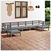 Lusso Casadino -  Set Divani Da Giardino 7 Pz In Legno Massello Di Pino Grigio - Foto miniatura 6