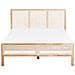 Letto Legno Di Pino Salernas 140 X 200 Cm Marrone Chiaro - Foto miniatura 4