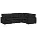 Divano Modulare con Cuscini in Tessuto Nero - Foto miniatura 1
