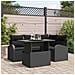 Set di Divani da Giardino 5 Pezzi con Cuscini Rattan Nero - Foto miniatura 2