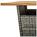 Set Bar da Giardino 5 pz con Cuscini in Polyrattan Grigio - Foto miniatura 7