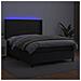 Giroletto a Molle con Materasso e LED Nero 140x200cm Similpelle - Foto miniatura 3