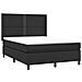 Giroletto a Molle con Materasso e LED Nero 140x200cm Similpelle - Foto miniatura 4