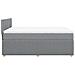 Giroletto a Molle con Materasso Grigio Chiaro 160x200cm Tessuto - Foto miniatura 7