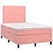 Giroletto a Molle con Materasso Rosa 120x190 cm in Velluto - Foto miniatura 1