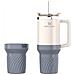 Custodia In Silicone Per Stanley Da 40 Once - Proteggi La Tua Tazza Gray - Foto miniatura 1