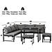 Set Di Sedie A Sdraio Da Giardino, Dinette In Alluminio, Con Funzione Reclinabile, Incl. Morbido Cuscino Di Seduta E Schienale, Grigio - Foto miniatura 2