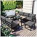 Set Di Sedie A Sdraio Da Giardino, Dinette In Alluminio, Con Funzione Reclinabile, Incl. Morbido Cuscino Di Seduta E Schienale, Grigio - Foto miniatura 4