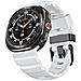 Cinturino In Silicone Compatibile Con Samsung Galaxy Watch Ultra 47mm, Design Sportivo Con Fibbia Nera Resistente White - Foto miniatura 3