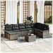 Set Divano da Giardino con cuscino 9 pcs Nero Poly Rattan - Foto miniatura 2