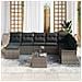 Set Divano da Giardino con cuscino 9 pcs Nero Poly Rattan - Foto miniatura 3