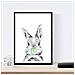 Set Di 6 Stampe Animali Bambini Con Gomma Da Masticare Maiale Coniglio Mucca Zorro Gufo Cane A4 Cornice Nera - Foto miniatura 5