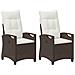 Sedia da Giardino 2 pcs Marrone e Crema 56 x 60 x 112 cm - Foto miniatura 1