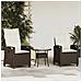 Sedia da Giardino 2 pcs Marrone e Crema 56 x 60 x 112 cm - Foto miniatura 2