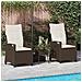 Sedia da Giardino 2 pcs Marrone e Crema 56 x 60 x 112 cm - Foto miniatura 3