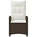 Sedia da Giardino 2 pcs Marrone e Crema 56 x 60 x 112 cm - Foto miniatura 5
