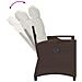 Sedia da Giardino 2 pcs Marrone e Crema 56 x 60 x 112 cm - Foto miniatura 9