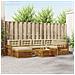 Set di divani da esterno con cuscino 7 pcs Naturale e Beige - Foto miniatura 2