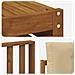 Set di divani da esterno con cuscino 7 pcs Naturale e Beige - Foto miniatura 8