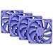 FAN- -FA12-TM-4 sistema di raffreddamento per computer Processore Ventilatore 12 cm Viola 4 pz - Foto miniatura 1
