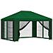 Gazebo da giardino con pareti laterali 4 × 3 m Verde - Foto miniatura 1