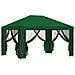 Gazebo da giardino con pareti laterali 4 × 3 m Verde - Foto miniatura 4