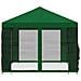 Gazebo da giardino con pareti laterali 4 × 3 m Verde - Foto miniatura 6