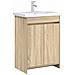Mobiletto da Bagno Sotto Lavabo Rovere Sonoma 56 x 37,5 x 81 cm - Foto miniatura 2