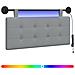 Testiera sospesa Con luce LED Grigio Chiaro Tessuto - Foto miniatura 1