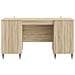 Scrivania Rovere Sonoma 142,5 x 50 x 75 cm Legno ingegnerizzato - Foto miniatura 4
