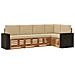 Set divano sezionale con cuscino 5 pcs Naturale e Beige - Foto miniatura 1
