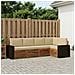 Set divano sezionale con cuscino 5 pcs Naturale e Beige - Foto miniatura 2