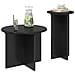 Set tavolini 2 pcs Rovere Nero Legno ingegnerizzato - Foto miniatura 2