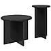 Set tavolini 2 pcs Rovere Nero Legno ingegnerizzato - Foto miniatura 3