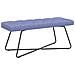 Panchina con bottoni imbottiti Blu jeans 110 x 40 x 46 cm - Foto miniatura 1