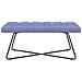 Panchina con bottoni imbottiti Blu jeans 110 x 40 x 46 cm - Foto miniatura 3