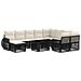 Set Divano da Giardino 11 pz Nero e Bianco Crema polyrattan - Foto miniatura 1