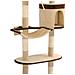 Albero Gatti Tiragraffi In Sisal A Muro 194 Cm Beige E Marrone - Foto miniatura 7
