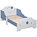 Letto Basso Per Bambini Di +3 Anni Con Sponde Blu E Bianco - Foto miniatura 1