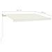 Tenda da Sole Retrattile Manuale LED 450x350 cm Crema - Foto miniatura 6