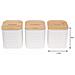 Kb-7485 Set Di Contenitori Da Cucina Con Coperchio In Bambù - Foto miniatura 9