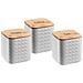 Kb-7485 Set Di Contenitori Da Cucina Con Coperchio In Bambù - Foto miniatura 11
