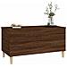 Tavolino Salotto Rovere Marrone 90x44,5x45 Cm Legno Multistrato - Foto miniatura 5