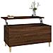 Tavolino Salotto Rovere Marrone 90x44,5x45 Cm Legno Multistrato - Foto miniatura 6
