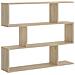 Libreria Misone, Scaffale Da Ufficio Multiuso, Mobile Biblioteca Portalibri A 3 Ripiani, 110x25h96 Cm, Rovere - Foto miniatura 2